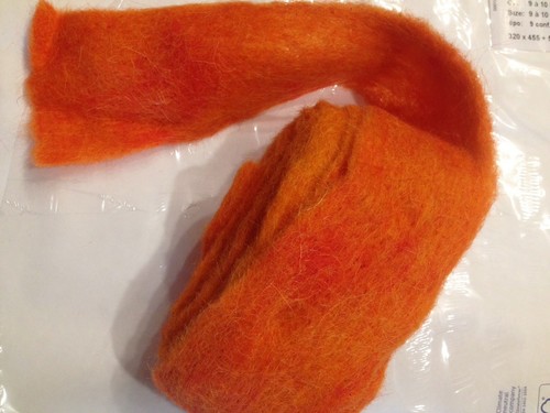 Wollband filzband orange 70mm - filzband,