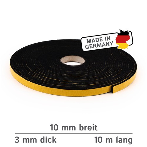 Filzband selbstklebend schwarz